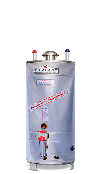Electric Plus Gas Geyser Platinum Model - 8x8 Guage - Steel Body (15 year Warranty)