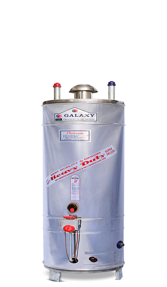 Electric Plus Gas Geyser Platinum Model - 8x8 Guage - Steel Body (15 year Warranty)