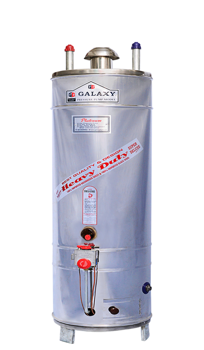 Electric Plus Gas Geyser Platinum Model - 8x8 Guage - Steel Body (15 year Warranty)