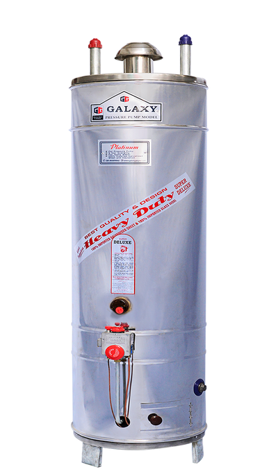 Electric Plus Gas Geyser Platinum Model - 8x8 Guage - Steel Body (15 year Warranty)