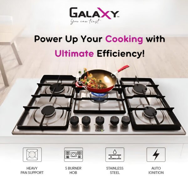 Galaxy Hob | Stainless Steel | 5 Burner